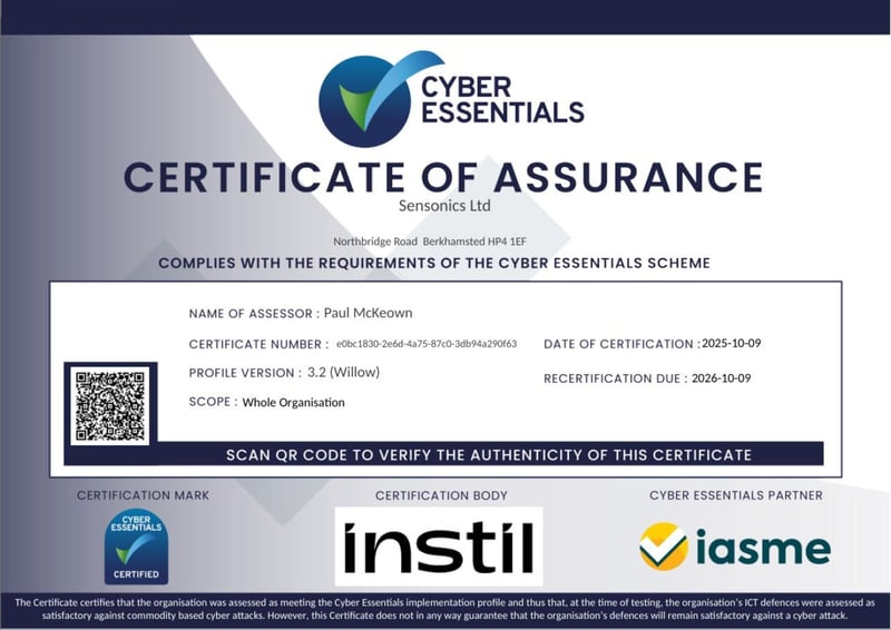 Cyber Security- Certificate of Assurance image